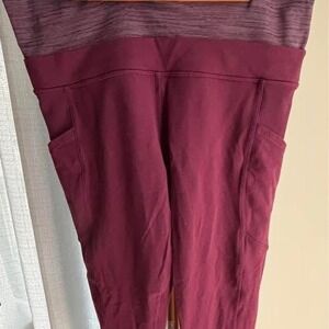 #111 Lululemon  En Route Crop- plum - Size 10- 25' inseam -